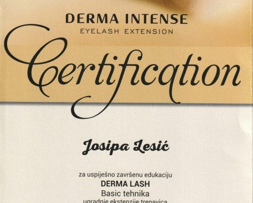 certifikat Josipe Lesić