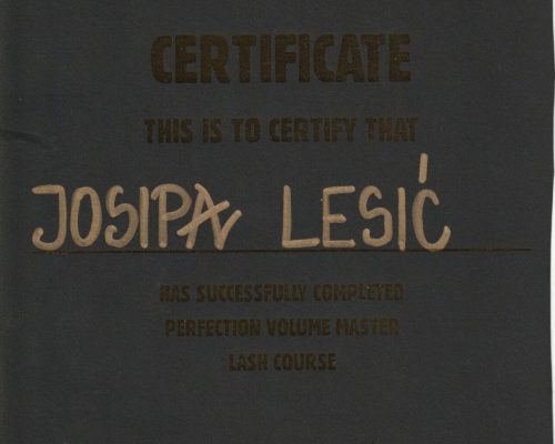 certifikat Josipe Lesić