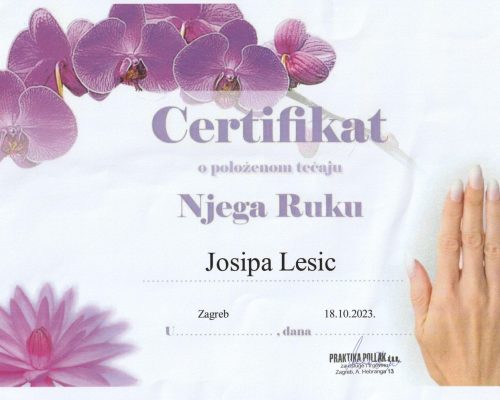 certifikat Josipe Lesić