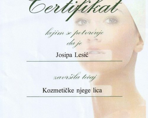 certifikat Josipe Lesić