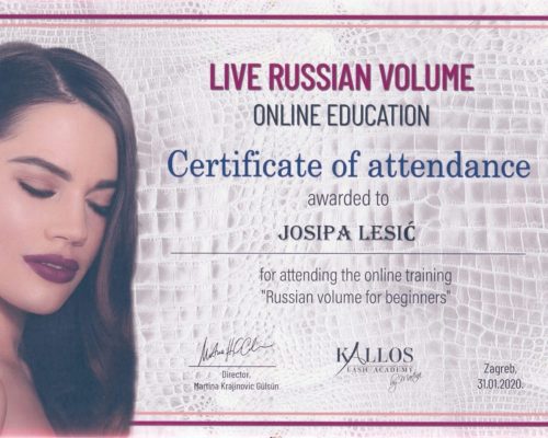 certifikat Josipe Lesić